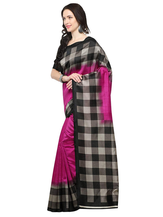 Pink Color Cotton Silk Saree only in Bigswipe