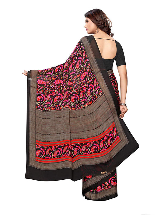 Black, Pink, Multi Color Chiffon Saree only in Bigswipe