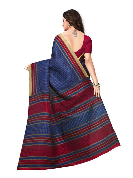 Navy Blue, Maroon Color Art Silk Saree only in Bigswipe