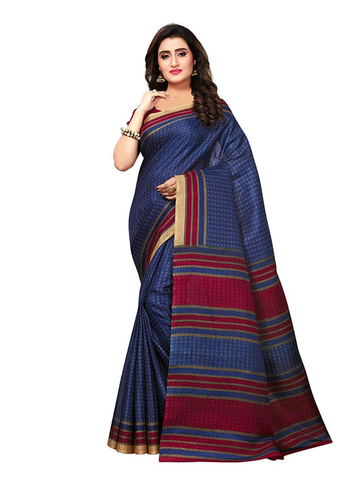 Navy Blue, Maroon Color Art Silk Saree only in Bigswipe