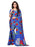 Blue, Multi Color Crepe Saree only in Bigswipe