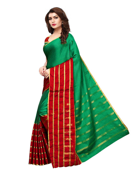 Green, Maroon Color Poly Silk Saree only in Bigswipe