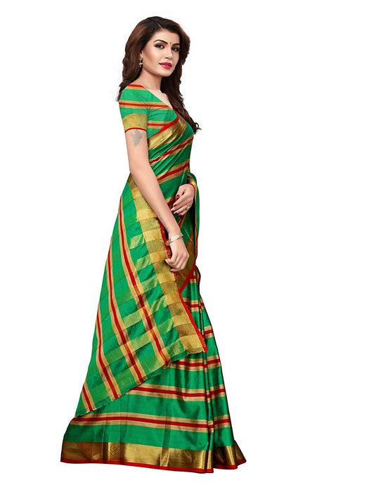 Green, Golden Color Poly Silk Saree only in Bigswipe