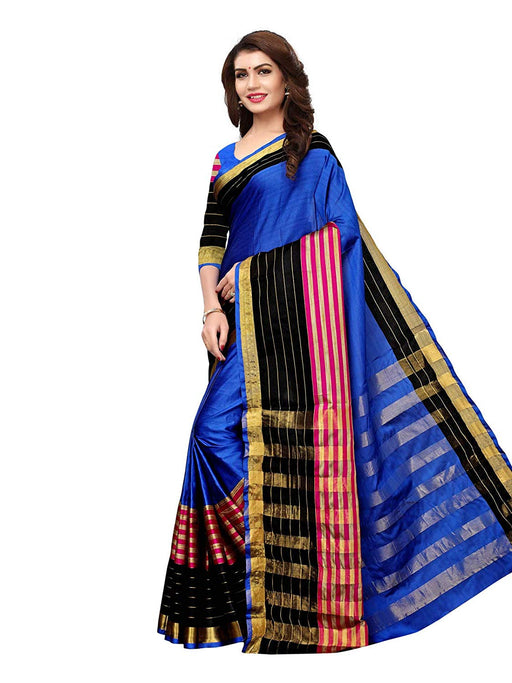 Blue, Black, Pink Color Poly Silk Saree only in Bigswipe