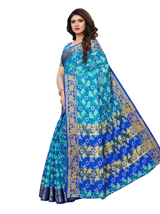 Blue Color Poly Silk Saree only in Bigswipe