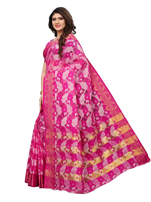 Pink Color Poly Silk Saree only in Bigswipe