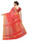 Red (Carrot Red) Color Poly Silk Saree