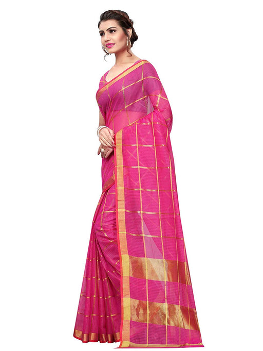 Pink Color Poly Silk Saree only in Bigswipe