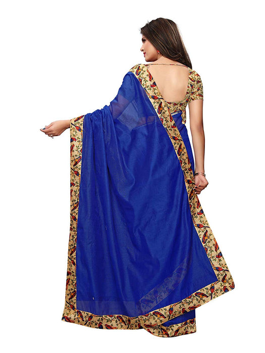 Blue Color Chanderi Silk Saree only in Bigswipe