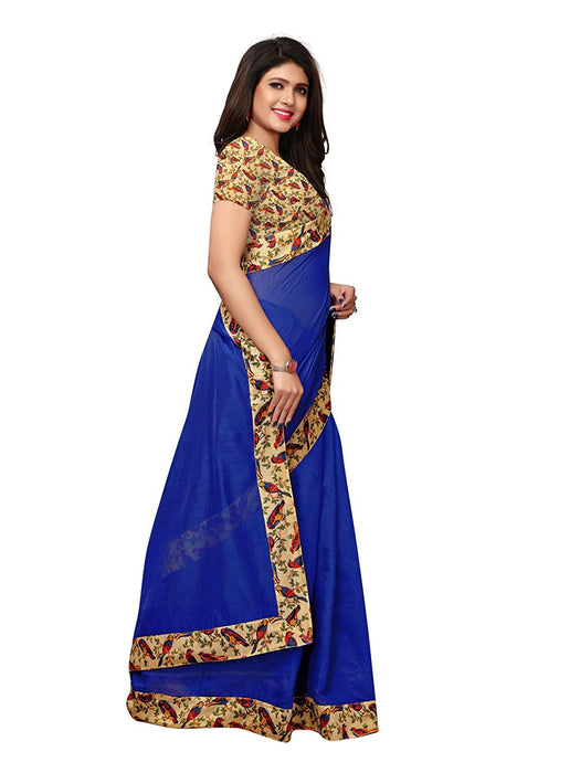 Blue Color Chanderi Silk Saree only in Bigswipe