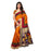 Orange, Multi Color Vichitra Silk (Poly Silk) Saree only in Bigswipe