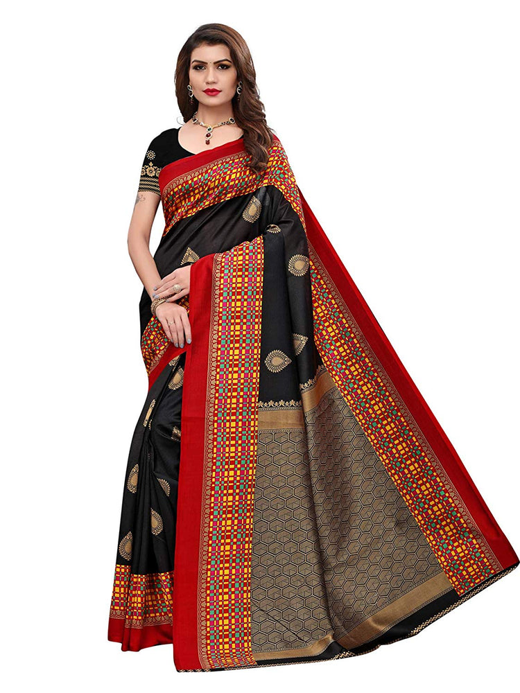 Black, Maroon, Multi Color Poly Silk Saree only in Bigswipe