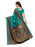 Turquoise, Multi Color Poly Silk Saree