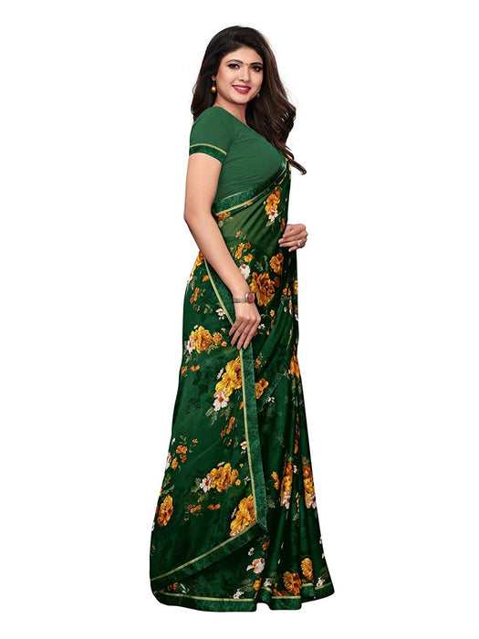 Green, Multi Color Chiffon Saree only in Bigswipe