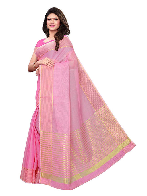 Pink Color Poly Silk Saree only in Bigswipe