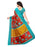 White, Turquoise, Multi Color Bhagalpuri Silk Saree