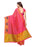 Pink (Carrot Red) Color Cotton Silk Saree only in Bigswipe