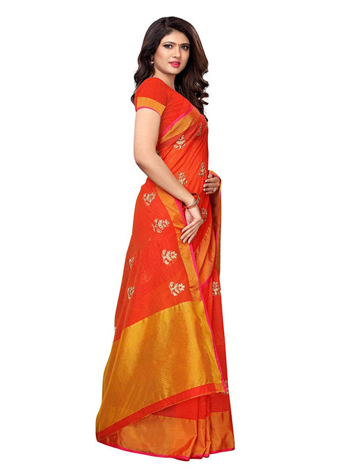 Red Color Cotton Silk Saree