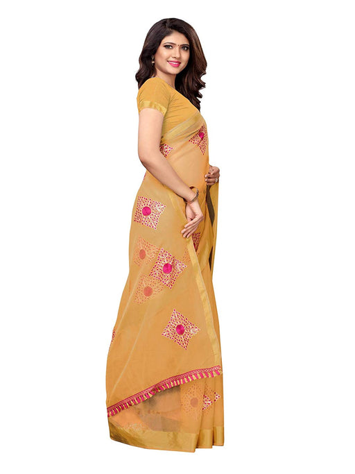 Yellow Color Organza Saree