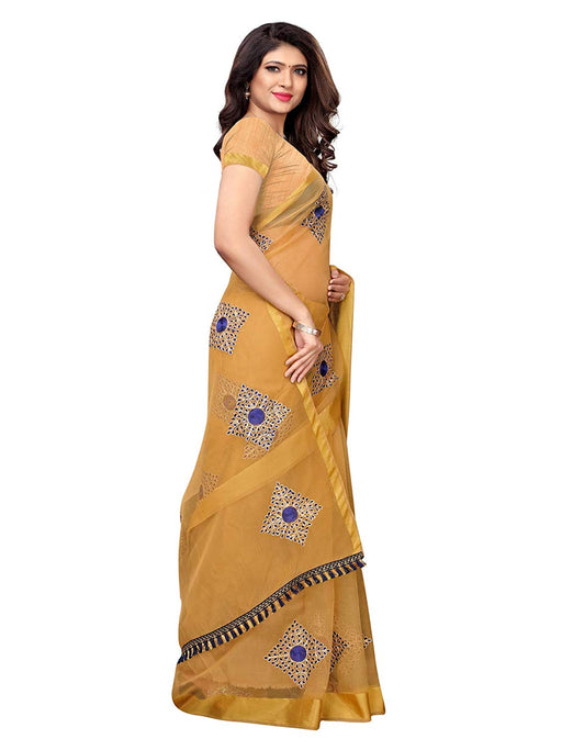 Yellow Color Organza Saree