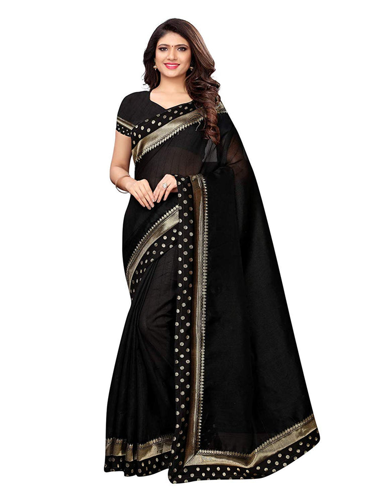 Black Color Bhagalpuri Silk Saree only in Bigswipe