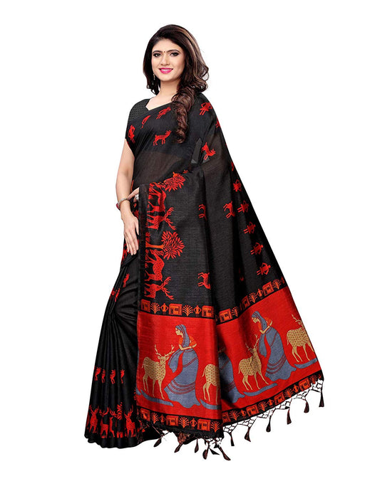 Black, Maroon Color Art Silk Saree only in Bigswipe