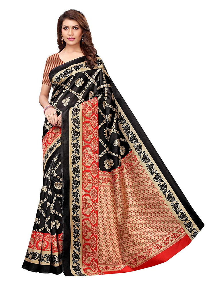 Black, Maroon Color Art Silk Saree only in Bigswipe