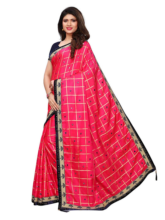 Pink Color Poly Silk Saree only in Bigswipe