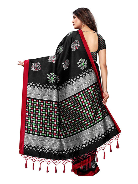 Black, Multi Color Poly Silk Saree only in Bigswipe