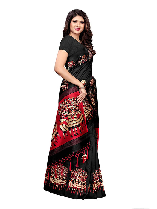 Black, Red, Multi Color Poly Silk Saree only in Bigswipe