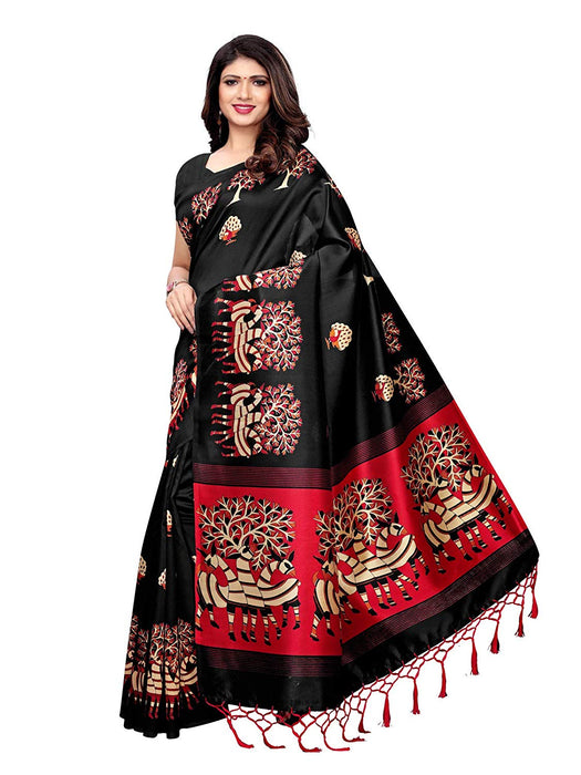 Black, Red, Multi Color Poly Silk Saree only in Bigswipe