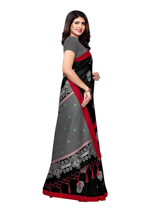 Black, Multi Color Poly Silk Saree only in Bigswipe