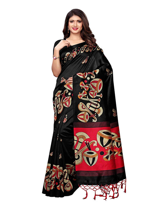 Black, Red, Multi Color Poly Silk Saree only in Bigswipe