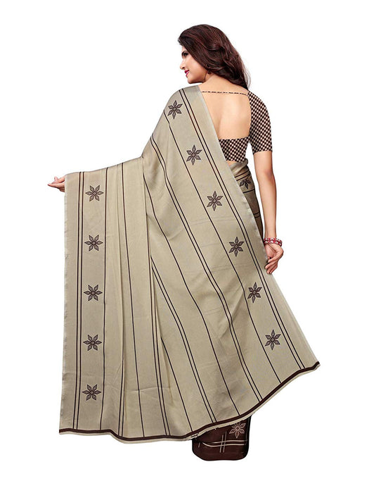 Brown Color Shimmer (Chiffon) Saree only in Bigswipe