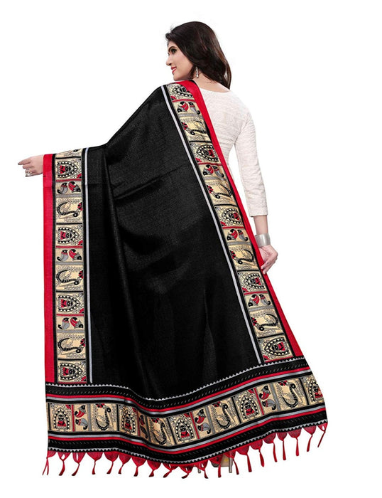 Black, Red, Biege Color Bhagalpuri Dupatta only in Bigswipe