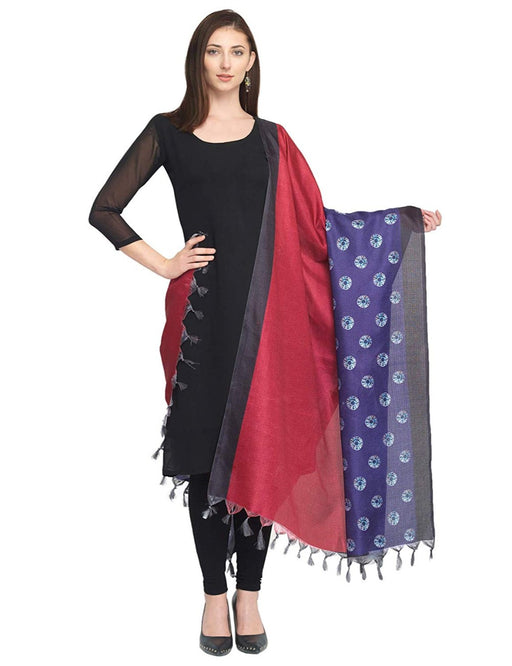 Maroon, Purple Color Bhagalpuri Silk Dupatta only in Bigswipe