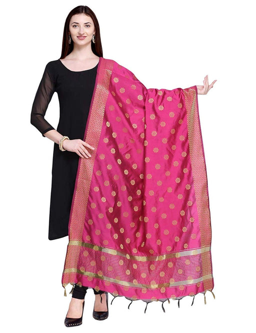 Pink Color Poly Silk Dupatta only in Bigswipe