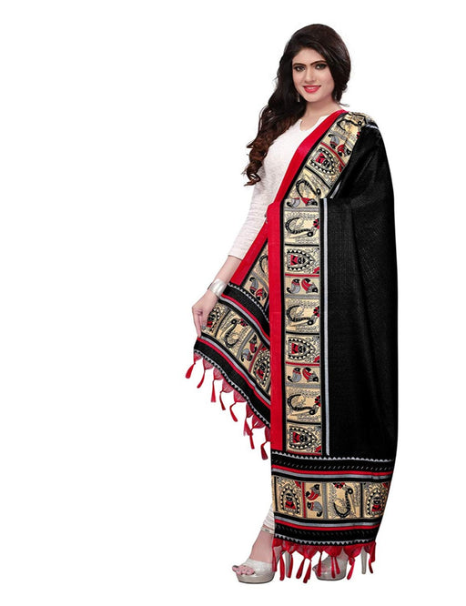 Black, Red, Biege Color Bhagalpuri Dupatta only in Bigswipe