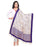 Cream, Navy Blue Color Bhagalpuri Silk Dupatta only in Bigswipe