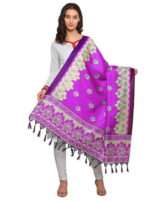 Pink, Cream Color Art Silk Dupatta only in Bigswipe