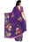 Printed Faux Georgette Purple Color Saree only in Bigswipe