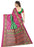 Pink And Green Color Printed Bhagalpuri Silk Saree With Blouse only in Bigswipe