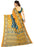 Yellow And Green Color Printed Bhagalpuri Silk Saree With Blouse