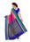 Pink And Blue Color Printed Bhagalpuri Silk Saree With Blouse only in Bigswipe