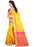 Yellow Color Printed Cotton Polyester Silk Saree With Blouse