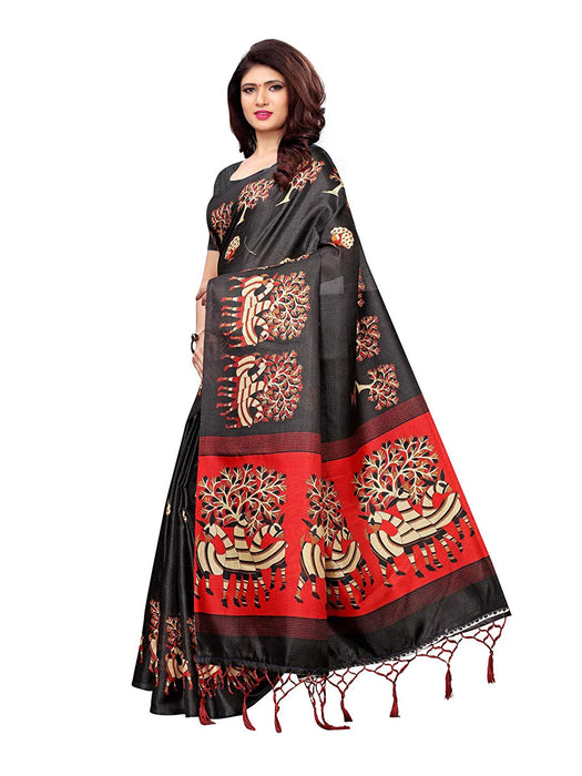 Black, Maroon Color Art Silk Saree only in Bigswipe