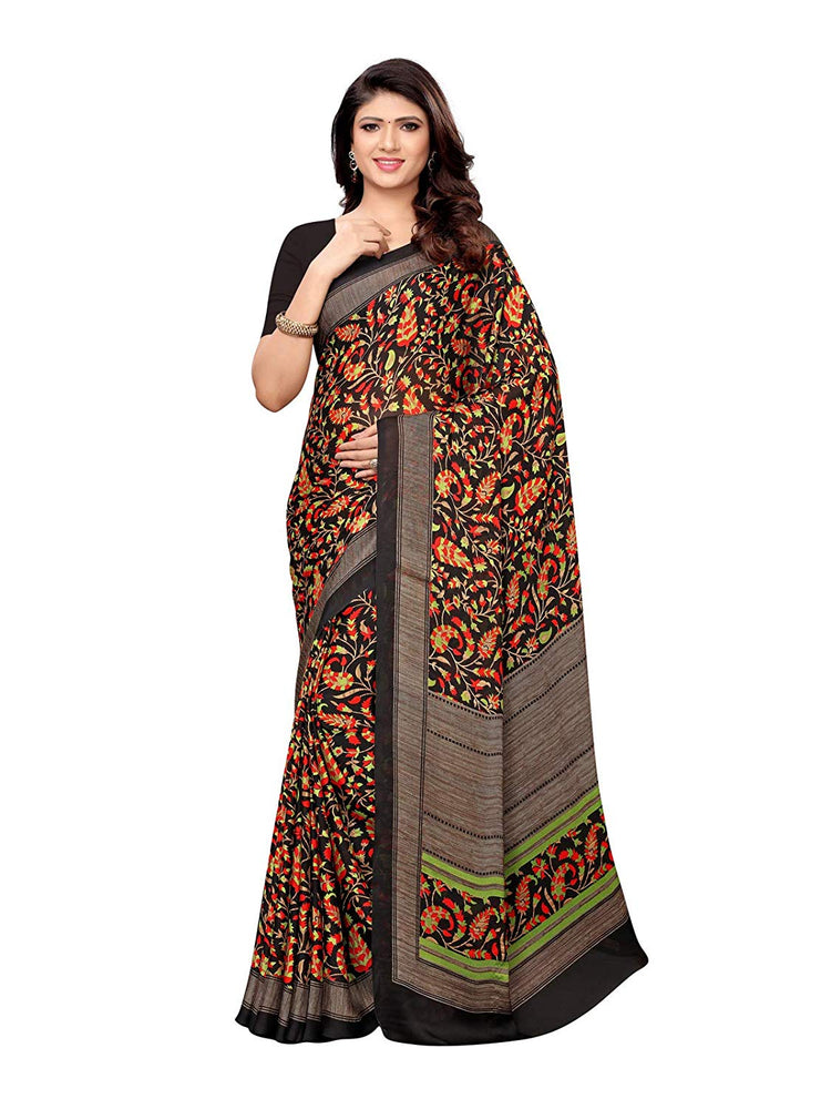 Black, Multi Color Chiffon Saree only in Bigswipe