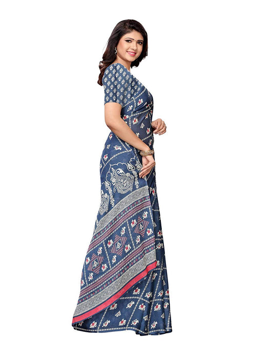 Grey, Multi Color Chiffon Saree only in Bigswipe