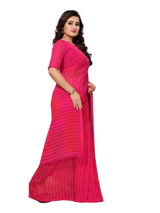 Pink, Multi Color Georgette Saree only in Bigswipe