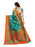 Turquoise, Multi Color Poly Silk Saree